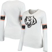 Add Cincinnati Bengals Juniors Team Leader V-Neck Long Sleeve T-Shirt - White To Your NFL Collection