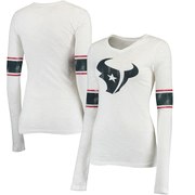 Add Houston Texans Juniors Team Leader V-Neck Long Sleeve T-Shirt - White To Your NFL Collection