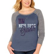 Add New York Giants Soft as a Grape Women's Plus Size Color Block Long Sleeve Raglan T-Shirt - Royal/Heathered Gray To Your NFL Collection