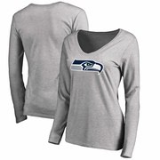 Order Seattle Seahawks NFL Pro Line Women's Primary Logo Long Sleeve T-Shirt - Heathered Gray at low prices.