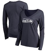 Add Seattle Seahawks NFL Pro Line Women's Primary Logo Long Sleeve T-Shirt - Heathered College Navy To Your NFL Collection