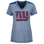Add New York Giants Majestic Women's Bright Lights V-Neck T-Shirt - Royal To Your NFL Collection