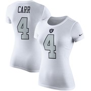 Add Derek Carr Oakland Raiders Nike Women's Player Pride Color Rush Name & Number T-Shirt - White To Your NFL Collection