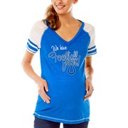 Add Indianapolis Colts Soft as a Grape Women's Maternity Football Fever V-Neck T-Shirt - Royal To Your NFL Collection