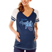 Add Tennessee Titans Soft as a Grape Women's Maternity Football Fever V-Neck T-Shirt - Navy To Your NFL Collection