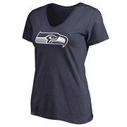 Add Seattle Seahawks NFL Pro Line Women's Primary Logo V-Neck T-Shirt - College Navy To Your NFL Collection