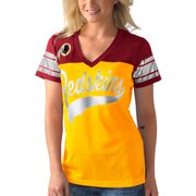 Add Washington Redskins G-III 4Her by Carl Banks Pass Rush T-Shirt - Gold To Your NFL Collection