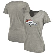 Add Denver Broncos NFL Pro Line Women's Primary Logo Tri-Blend V-Neck T-Shirt - Gray To Your NFL Collection