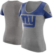 Add New York Giants Nike Women's Champ Drive 2 Tri-Blend T-Shirt - Heathered Gray To Your NFL Collection
