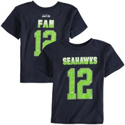 Add 12s Seattle Seahawks Girls Preschool Fade Route Name & Number T-Shirt - Navy To Your NFL Collection