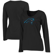 Add Carolina Panthers NFL Pro Line Women's Plus Size Primary Logo Long Sleeve T-Shirt - Black To Your NFL Collection