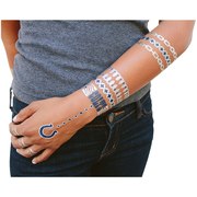 Add Indianapolis Colts Metallic Fashion Tattoos To Your NFL Collection