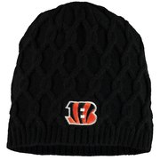 Add Cincinnati Bengals NFL Pro Line Women's Braided Knit Beanie - Black To Your NFL Collection