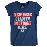 Add New York Giants 5th & Ocean by New Era Girls Youth Football Girl Tri-Blend V-Neck T-Shirt - Royal To Your NFL Collection