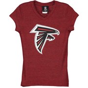 Atlanta Falcons 5th & Ocean by New Era Girls Youth Basic Logo Tri-Blend V-Neck T-Shirt - Red