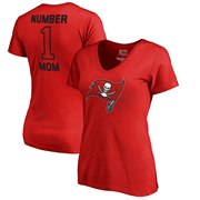 Add Tampa Bay Buccaneers NFL Pro Line by Fanatics Branded Women's #1 Mom V-Neck T-Shirt - Red To Your NFL Collection