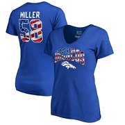 Add Von Miller Denver Broncos NFL Pro Line by Fanatics Branded Women's Banner Wave Name & Number T-Shirt - Royal To Your NFL Collection