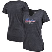 Add Chicago Bears NFL Pro Line by Fanatics Branded Women's Spangled Script Tri-Blend T-Shirt - Navy To Your NFL Collection