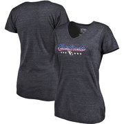 Add Arizona Cardinals NFL Pro Line by Fanatics Branded Women's Spangled Script Tri-Blend T-Shirt - Navy To Your NFL Collection