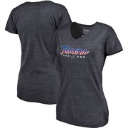 Add Houston Texans NFL Pro Line by Fanatics Branded Women's Spangled Script Tri-Blend T-Shirt - Navy To Your NFL Collection