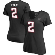 Add Matt Ryan Atlanta Falcons NFL Pro Line by Fanatics Branded Women's Authentic Stack Name & Number V-Neck T-Shirt - Black To Your NFL Collection