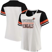 Add Cincinnati Bengals Majestic Women's Plus Size Scoop Neck T-Shirt - White To Your NFL Collection