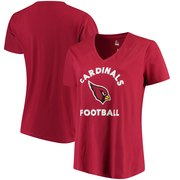 Add Arizona Cardinals Majestic Women's Plus Size V-Neck T-Shirt - Cardinal To Your NFL Collection