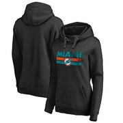 Add Miami Dolphins NFL Pro Line by Fanatics Branded Women's Plus Sizes First String Pullover Hoodie - Black To Your NFL Collection