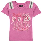 Add Washington Redskins 5th & Ocean by New Era Girls Youth Love of the Game Tri-Blend V-Neck T-Shirt - Pink To Your NFL Collection