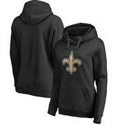 Order New Orleans Saints NFL Pro Line Women's Primary Logo Plus Size Pullover Hoodie - Black at low prices.