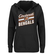 Add Cincinnati Bengals Majestic Women's Plus Size Logo V-Notch Pullover Hoodie - Black To Your NFL Collection