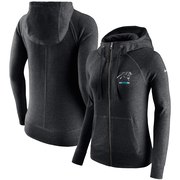 Add Carolina Panthers Nike Women's Gym Vintage Full-Zip Hoodie - Black To Your NFL Collection