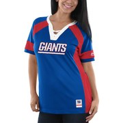 Add New York Giants Majestic Women's Draft Me V-Neck T-Shirt - Royal/Red To Your NFL Collection