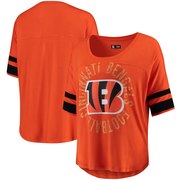 Add Cincinnati Bengals 5th & Ocean by New Era Women's Novelty Dolman Sleeve Scoop Neck T-Shirt - Orange To Your NFL Collection