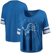 Add Detroit Lions 5th & Ocean by New Era Women's Novelty Dolman Sleeve Scoop Neck T-Shirt - Blue To Your NFL Collection