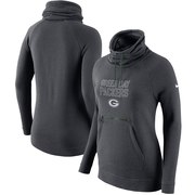 Add Green Bay Packers Nike Women's Tri-Blend Modern Funnel Hoodie - Anthracite To Your NFL Collection