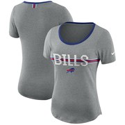 Add Buffalo Bills Nike Women's Strike Slub T-Shirt - Heathered Gray To Your NFL Collection