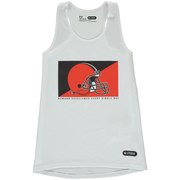 Add Cleveland Browns Under Armour Girls Youth Split Logo Tank Top - White To Your NFL Collection