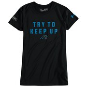 Add Carolina Panthers Under Armour Girls Try To Keep Up Tech T-Shirt - Black To Your NFL Collection
