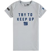 Add New York Giants Under Armour Girls Try To Keep Up Tech T-Shirt - Gray To Your NFL Collection