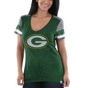 Add Green Bay Packers Majestic Women's Classic Moment T-Shirt - Heathered Green/Heathered Gray To Your NFL Collection