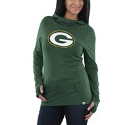 Add Green Bay Packers Majestic Women's Great Play Pullover Hoodie - Heathered Green To Your NFL Collection