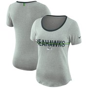 Add Seattle Seahawks Nike Women's Strike Slub T-Shirt - Heathered Gray To Your NFL Collection