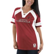 Add Arizona Cardinals Majestic Women's Draft Me V-Neck T-Shirt - Cardinal/White To Your NFL Collection