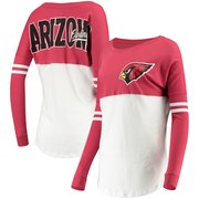 Add Arizona Cardinals 5th & Ocean by New Era Women's Team Logo Athletic Varsity Long Sleeve T-Shirt - Cardinal/White To Your NFL Collection