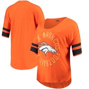 Add Denver Broncos 5th & Ocean by New Era Women's Novelty Dolman Sleeve Scoop Neck T-Shirt - Orange To Your NFL Collection