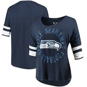 Add Seattle Seahawks 5th & Ocean by New Era Women's Novelty Dolman Sleeve Scoop Neck T-Shirt - College Navy To Your NFL Collection