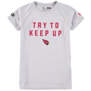 Add Arizona Cardinals Under Armour Girls Try To Keep Up Tech T-Shirt - Gray To Your NFL Collection