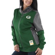 Add Green Bay Packers Majestic Women's Speed Fly Lightweight Full-Zip Fleece Jacket - Green To Your NFL Collection