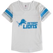 Add Detroit Lions Girls Youth Team Pride Burnout Short Sleeve T-Shirt - White To Your NFL Collection